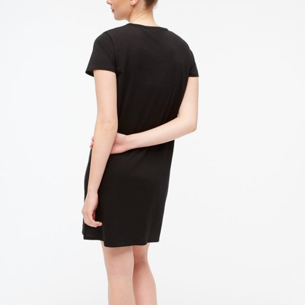 J. Crew NWT Black Short Sleeve T-shirt Dress S - Picture 3 of 8